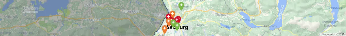 Kartenansicht für Apotheken-Notdienste in der Nähe von Bergheim (Salzburg-Umgebung, Salzburg)